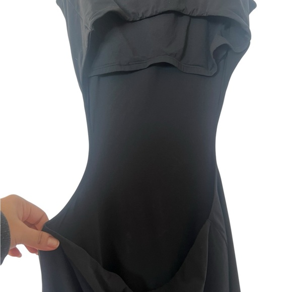 SKIMS Cut Out Open Back Long Dress - Size Medium, Onyx - NWT! Sold out! - Picture 4 of 11